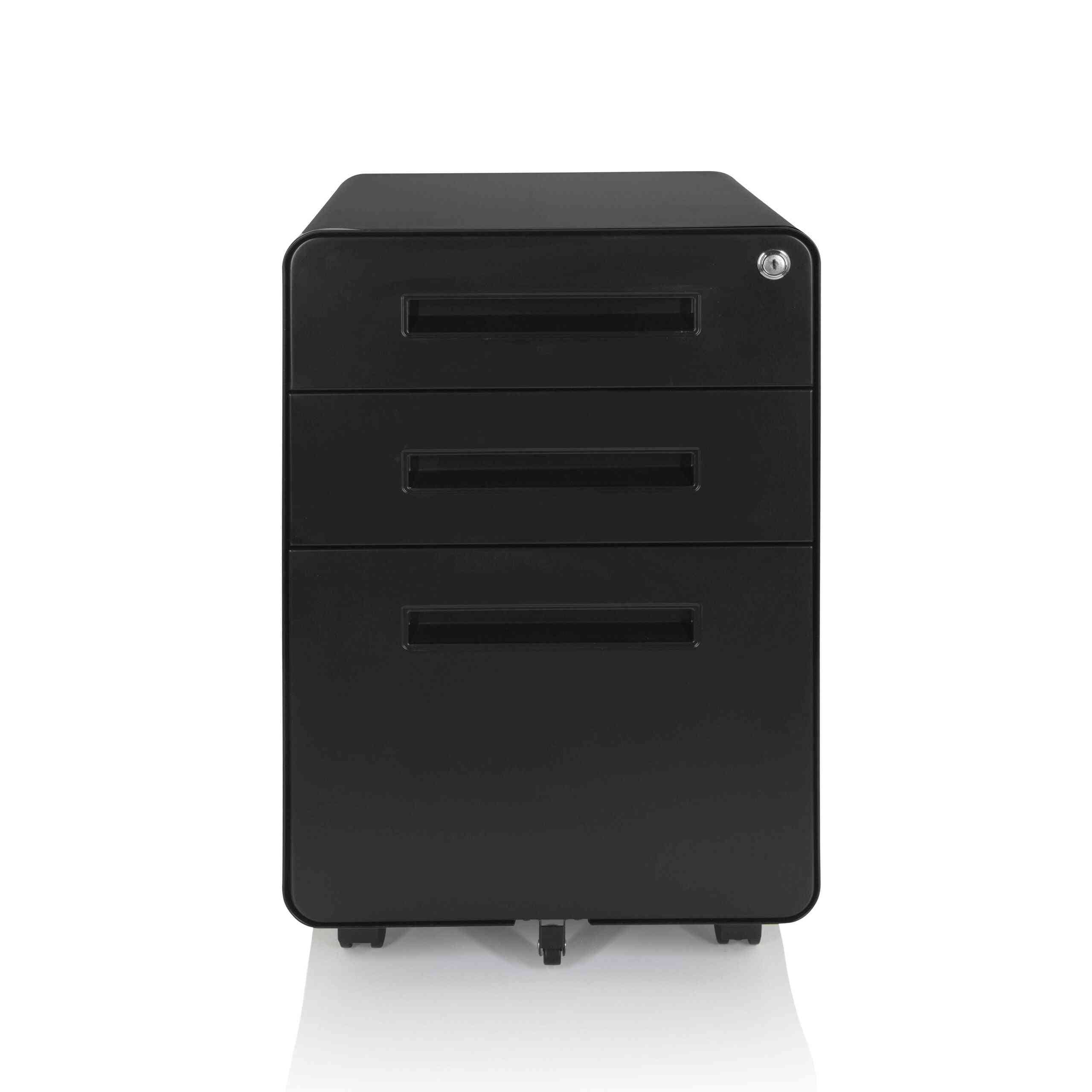 Metāla atvilktņu bloks ADVANCE, slēdzams, uz riteņiem - Ergostock.lv