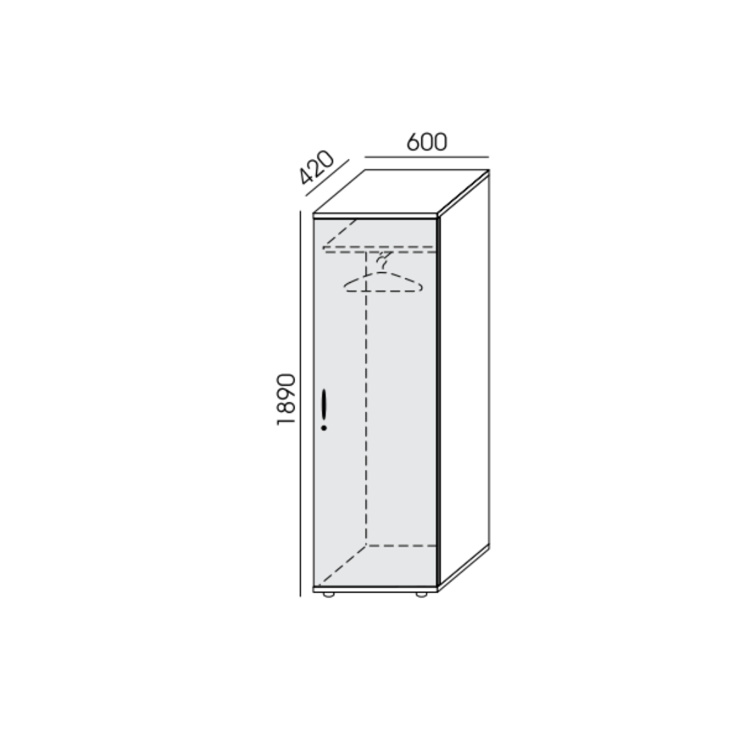 Garderobes skapis PROFI biroju telpām - Ergostock.lv