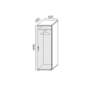 Garderobes skapis PROFI biroju telpām - Ergostock.lv