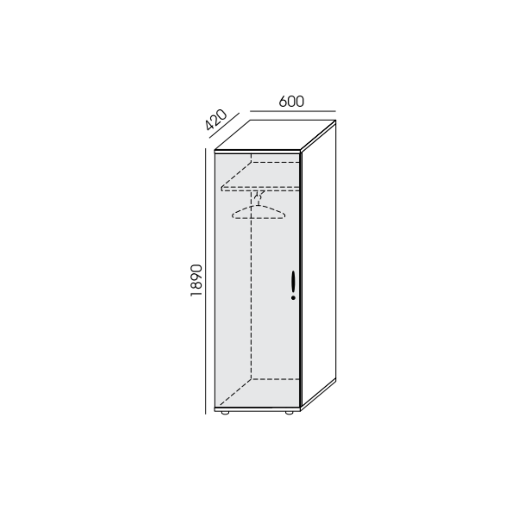 Garderobes skapis PROFI biroju telpām - Ergostock.lv
