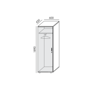 Garderobes skapis PROFI biroju telpām - Ergostock.lv