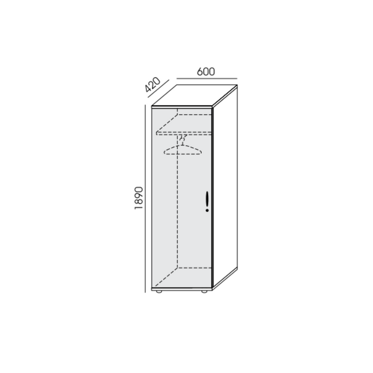Garderobes skapis PROFI biroju telpām - Ergostock.lv