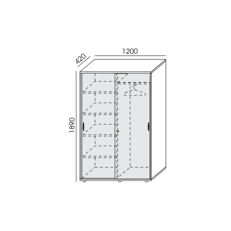 Garderobes skapis PROFI biroju telpām - Ergostock.lv