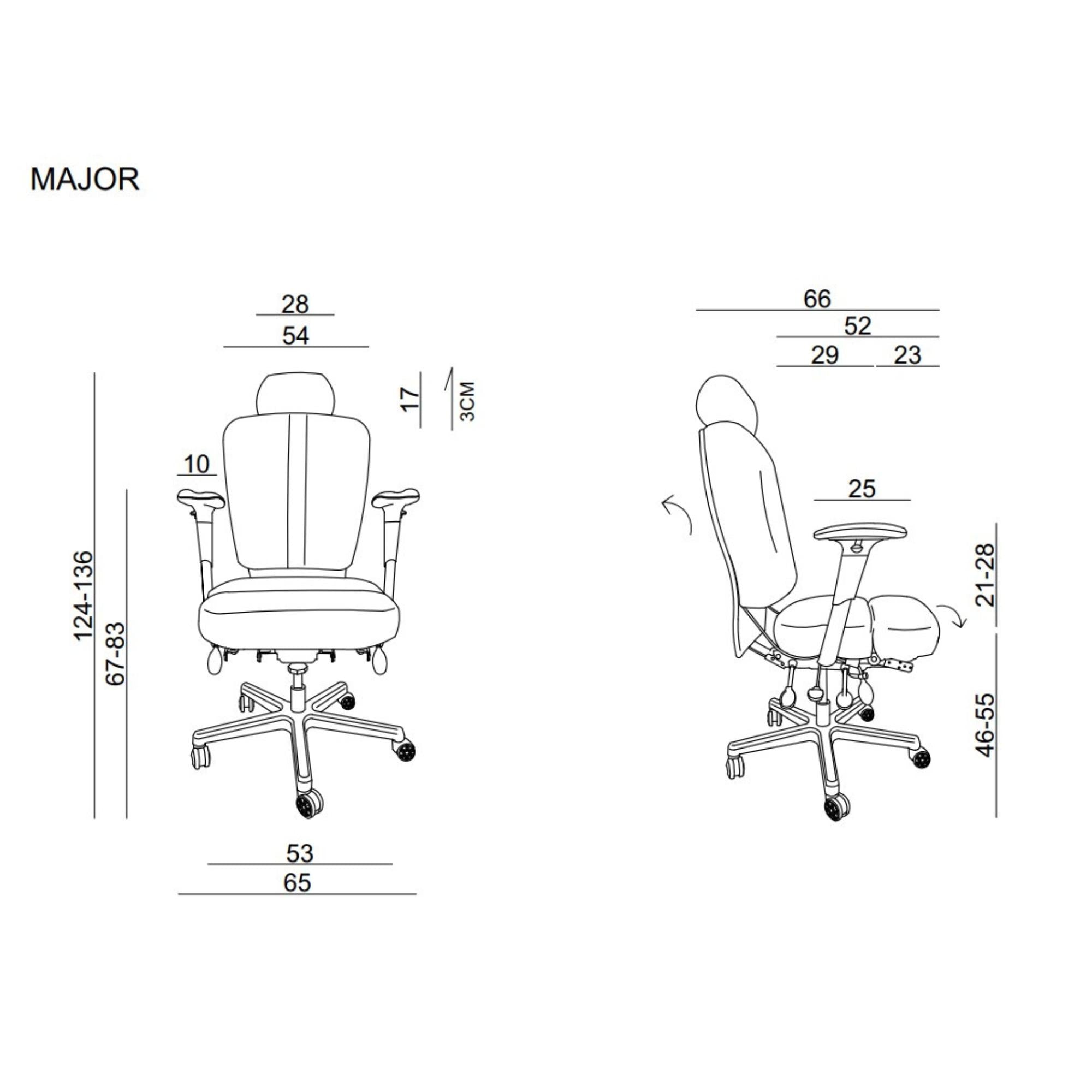 24 stundu krēsls MAJOR - Ergostock.lv