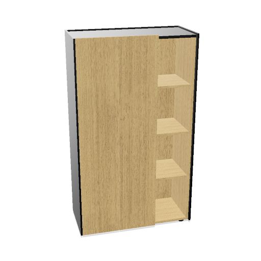 Garderobes skapis ar plauktiem V23M, 921x420x156 mm