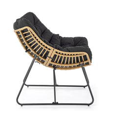 Atzveltnes krēsls Whisper, melna, 81 cm x 90 cm x 90 cm-Ergostock