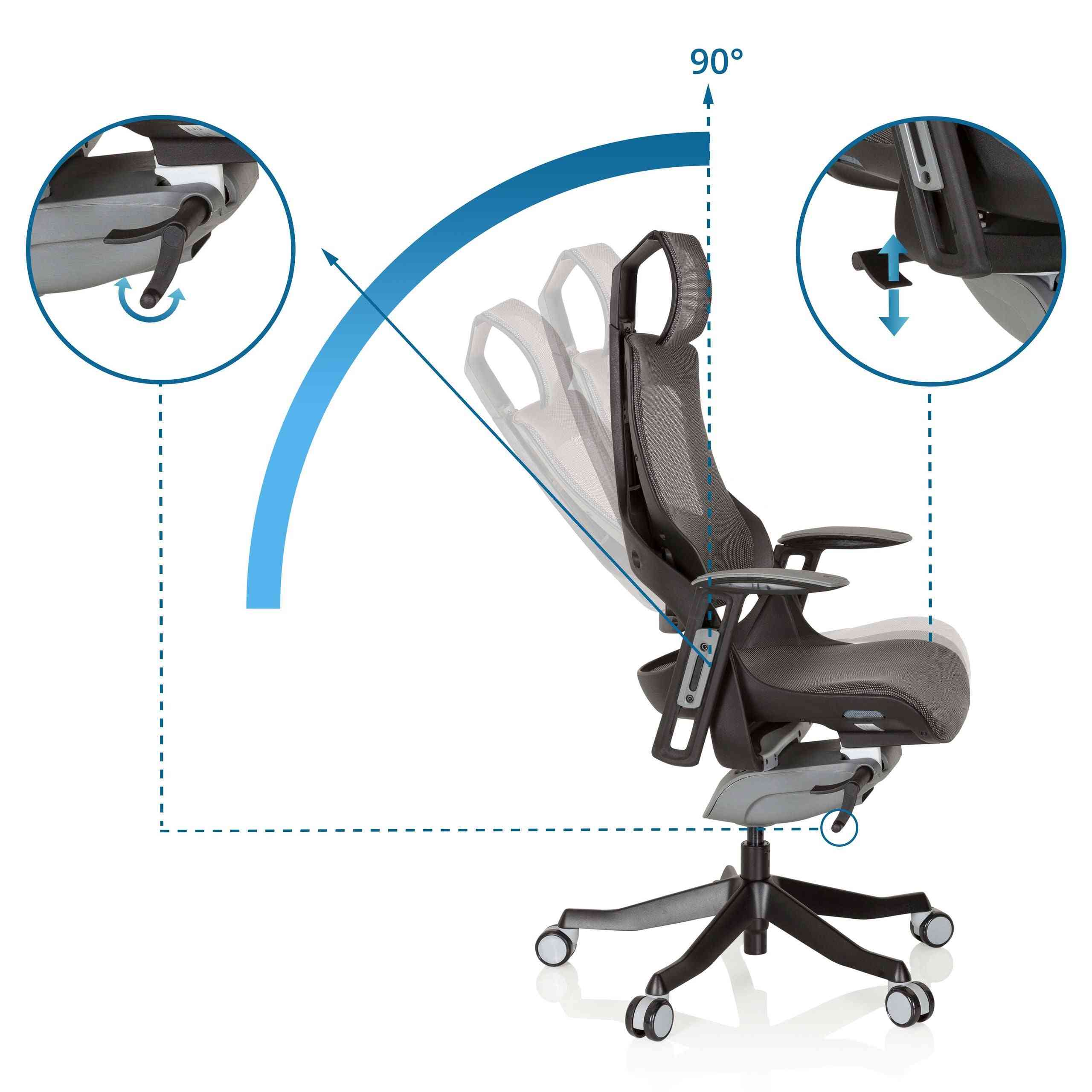 Biroja krēsls SPEKTRE BLACK Mesh - Ergostock.lv