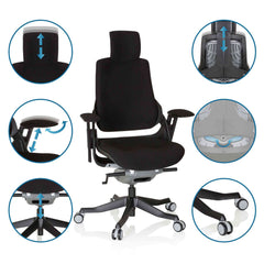 Biroja krēsls SPEKTRE BLACK OUTLET - Ergostock.lv