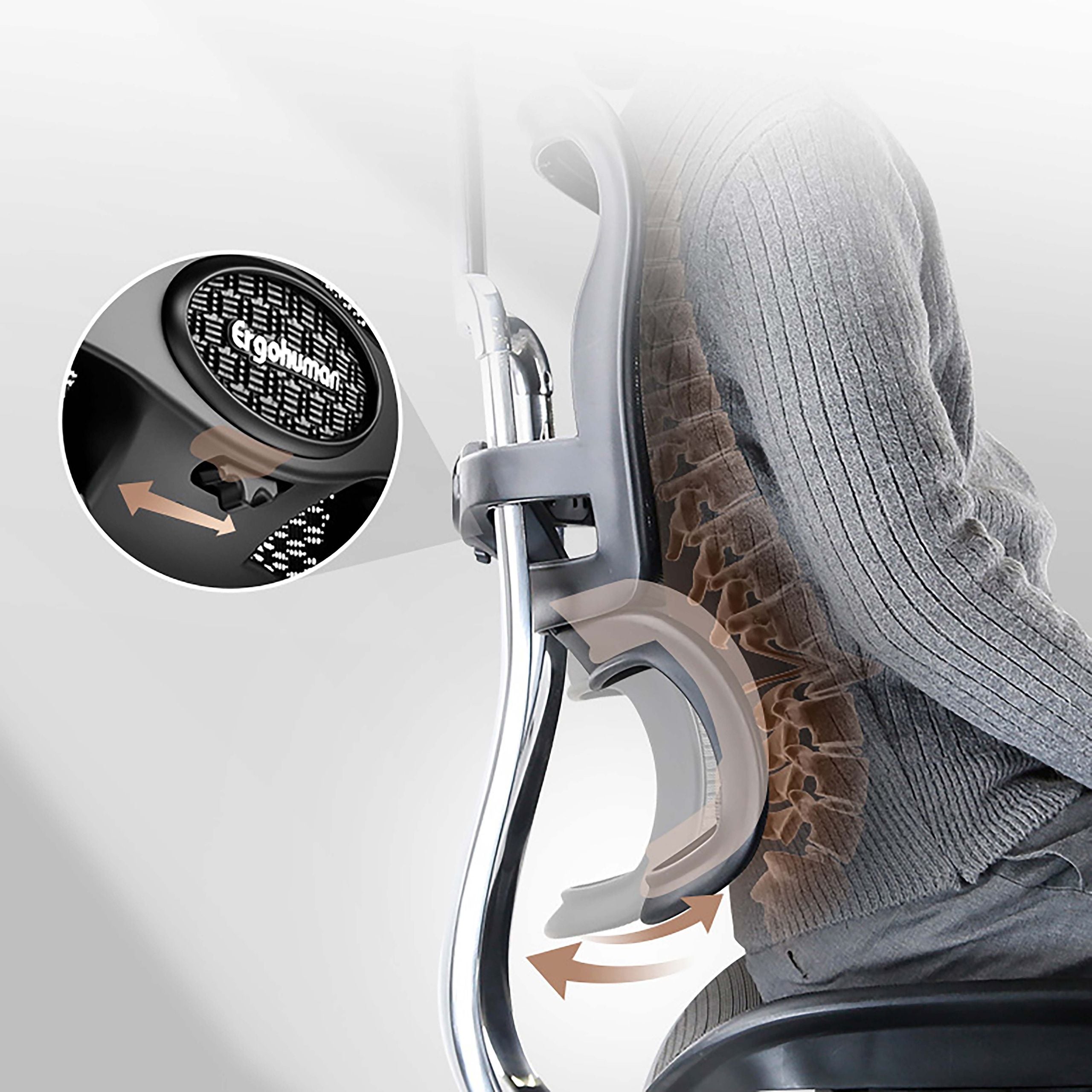 Biroja krēsls Ergohuman ULTRA GEN2 Leather BURGUNDY