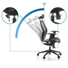 Biroja krēsls AIR-PORT Mesh - Ergostock.lv