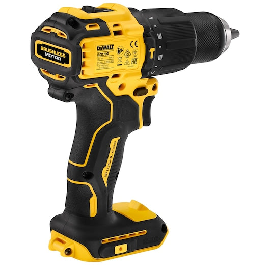 Dewalt DCD709N-XJ Akumulatora Triecienurbjmašīna/Triecienskrūvgriezis Bez Akumulatora Un Lādētāja 18V - Ergostock.lv