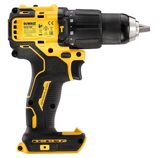 Dewalt DCD709N-XJ Akumulatora Triecienurbjmašīna/Triecienskrūvgriezis Bez Akumulatora Un Lādētāja 18V - Ergostock.lv