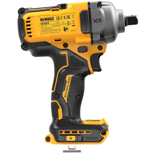 DeWalt DCF892N-XJ Akumulatora Trieciena Uzgriežņu Atslēga Bez Akumulatora Un Lādētāja 18V - Ergostock.lv