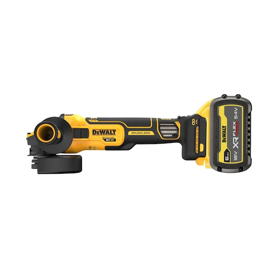 Dewalt DCG409VST1-QW Akumulatora Leņķa Slīpmašīna 18V/54V - Ergostock.lv