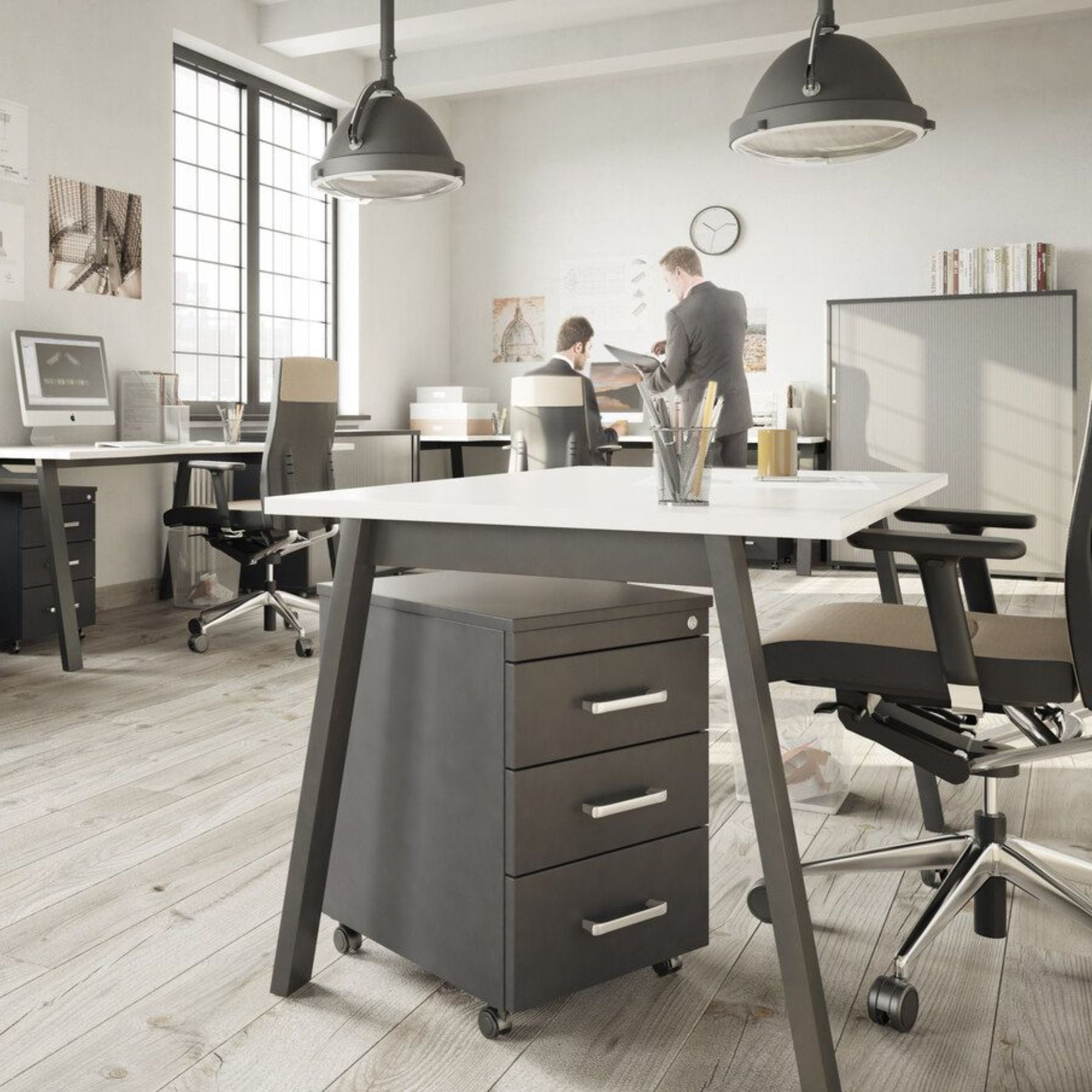 Biroja galds MODERN A, konfigurējams - Ergostock.lv