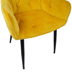 Krēsls BRITA dzeltens samts-Ergostock