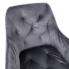 Krēsls BRITA pelēks samts - Ergostock.lv