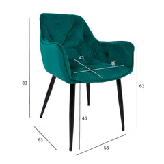 Krēsls BRITA zaļš samts-Ergostock