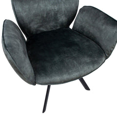 Krēsls EDDY ar roku balstiem zaļš samts-Ergostock