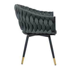 Krēsls FLORA pelēks samts-Ergostock