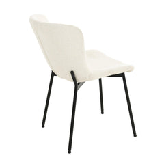 Krēsls MANOLO balts bukle audums-Ergostock