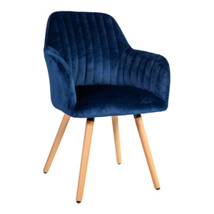 Home4You Krēsls ARIEL 58x585xH85cm materiāls: audums krāsa: gaiši zils kājas dižskabardis - Ergostock.lv
