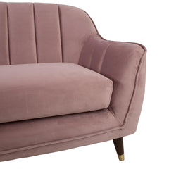 Home4You Dīvāns JOANNA 1965xD835xH805cm violeti rozā samts-Ergostock