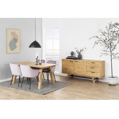 Krēsls BROOKE 55x58xH83 ar VIC audumu veclaicīgi rozā 18 raupjš pulverkrāsojums matēts melns kastē / 2 gab.-Ergostock