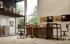 Wariant-E rakstāmgalds ar akustisko sienu un elektriski regulējamu augstumu-Ergostock