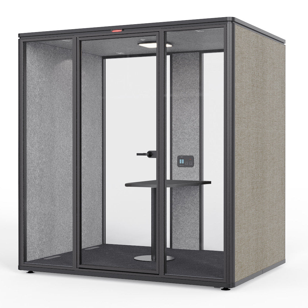 Klusuma kabīne OVIKAA M POD GEN2, 4 cilvēkiem, 31dB – Sand Beige (bēša) / Melna