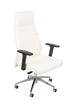 Biroja krēsls MODO Chrome White Leather - Ergostock.lv