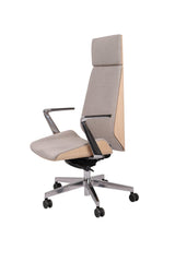 Biroja krēsls MoonWood HD Beech Wood All Chrome Seattle-Ergostock