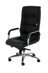 Biroja krēsls Nexus Chrome Leather - Ergostock.lv