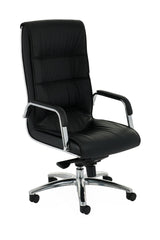 Biroja krēsls Nexus Chrome Leather - Ergostock.lv