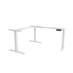 Elektriski augstumā regulējams trīsmotoru galda statīvs Prestige L forma - Ergostock.lv