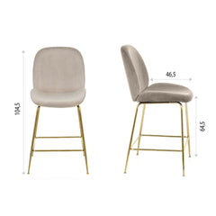 Krēsls Dori Gold, ar kāju balstu - Ergostock.lv