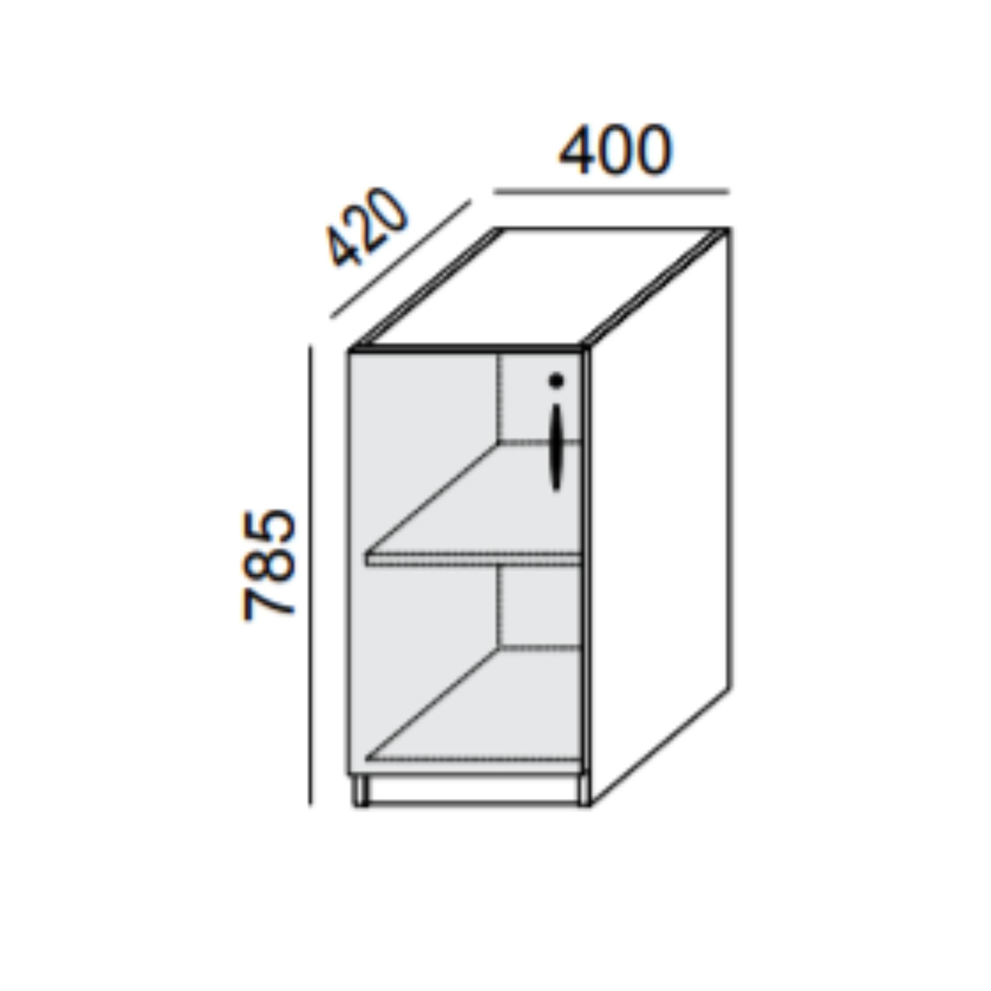 Biroja skapis PRO LINE, 2 plaukti, 785x400x420 mm, pamatnes rāmis, konfigurējams - Ergostock.lv