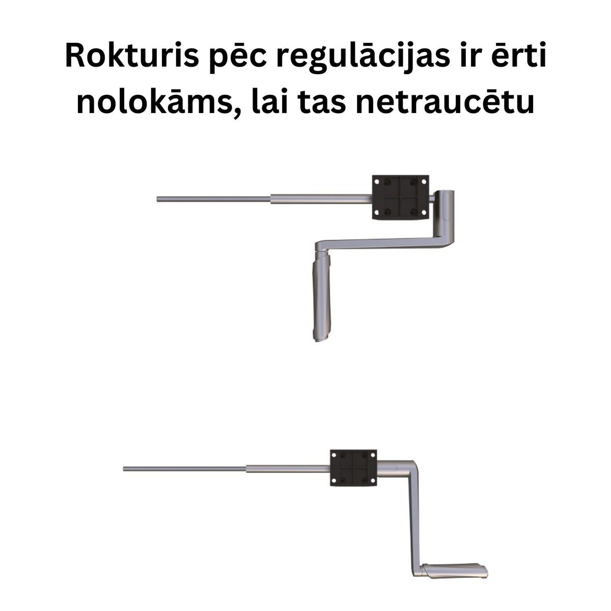 Manuāli augstumā regulējams galds Handle Line 180 cm x 80 cm - Ergostock.lv