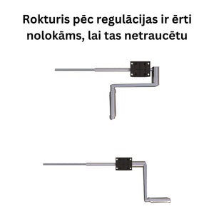 Manuāli augstumā regulējams galds Handle Line 180 cm x 80 cm - Ergostock.lv