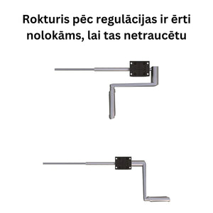 Manuāli augstumā regulējams galds Handle Line Flexx 140 cm x 80 cm, noapaļoti stūri - Ergostock.lv