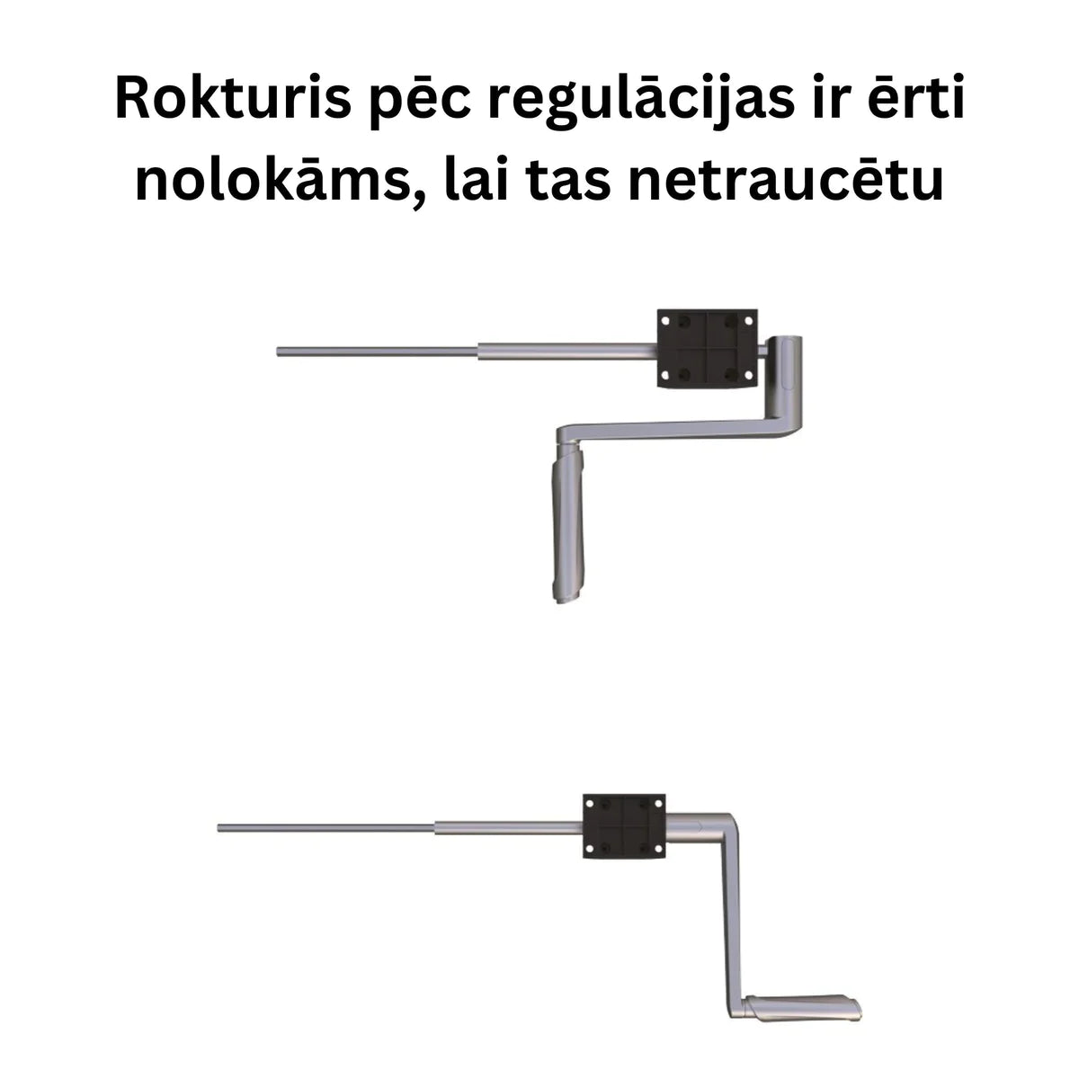 Manuāli augstumā regulējams galds Handle Line Flexx 120 cm x 80 cm, noapaļoti stūri - Ergostock.lv