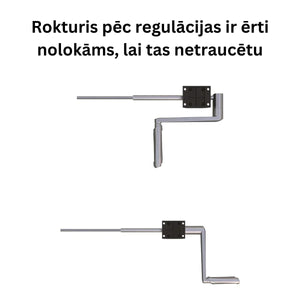 Manuāli augstumā regulējams galds Handle Line Flexx 180 cm x 80 cm, noapaļoti stūri - Ergostock.lv