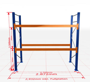 Palešu plaukts Schulte pamatsekcija dziļums 1100 mm - Ergostock.lv