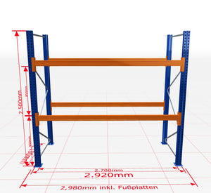 Palešu plaukts Schulte pamatsekcija dziļums 1100 mm - Ergostock.lv