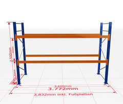 Palešu plaukts Schulte pamatsekcija dziļums 1100 mm - Ergostock.lv