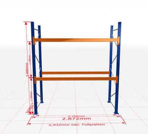 Palešu plaukts Schulte pamatsekcija dziļums 1100 mm - Ergostock.lv
