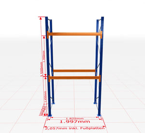 Palešu plaukts Schulte pamatsekcija dziļums 1100 mm - Ergostock.lv
