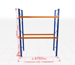 Palešu plaukts Schulte pamatsekcija dziļums 1100 mm - Ergostock.lv