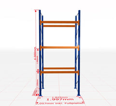 Palešu plaukts Schulte pamatsekcija dziļums 1100 mm - Ergostock.lv