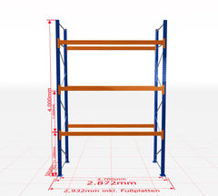 Palešu plaukts Schulte pamatsekcija dziļums 1100 mm - Ergostock.lv